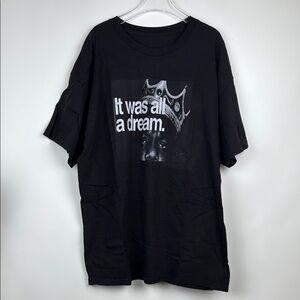 Notorious BIG It Was All A Dream Black Short Sleeve Crew Neck T-shirt Size XL